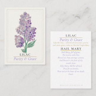 Visite Carte de prière sainte du jardin de Marie lilas |