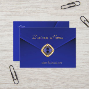 Visite Carte de profil Affaires Riche Bleu Velours Look