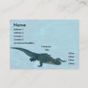 Visite Carte de profil Alligator