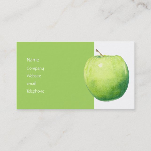 Visite Carte de profil Apple verte (Devant)