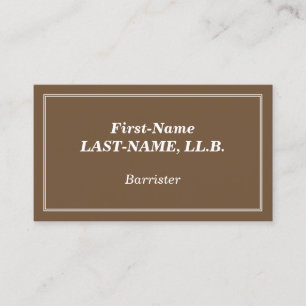 Visite Carte de profil Barrister simple