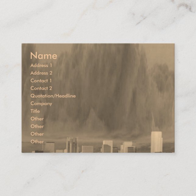 Visite Carte de profil Big City (Devant)