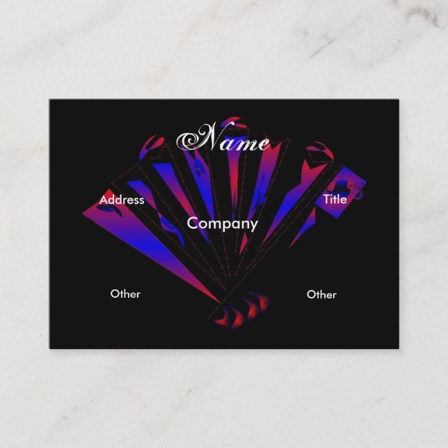 Visite Carte de profil "Blue Fantasia Designer" (Devant)