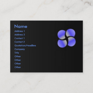 Visite Carte de profil Cercles bleus