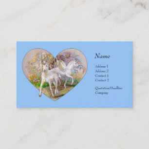 Visite Carte de profil - coeur de Pegasus de licorne