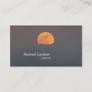 Visite Carte de profil d'affaires de monogramme de Pleine