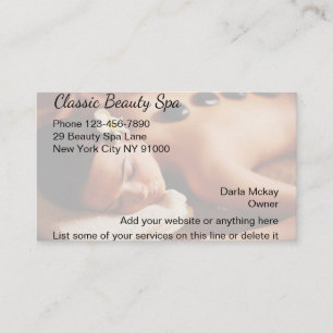 Visite Carte de profil d'affaires de spa de beauté