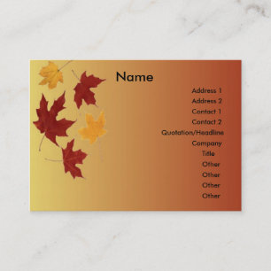 Visite Carte de profil d'automne