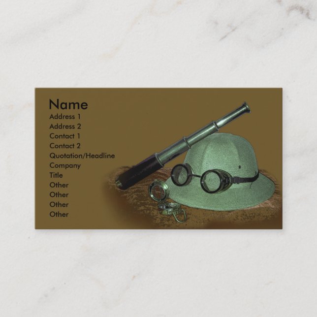 Visite Carte de profil d'aventurier (Devant)