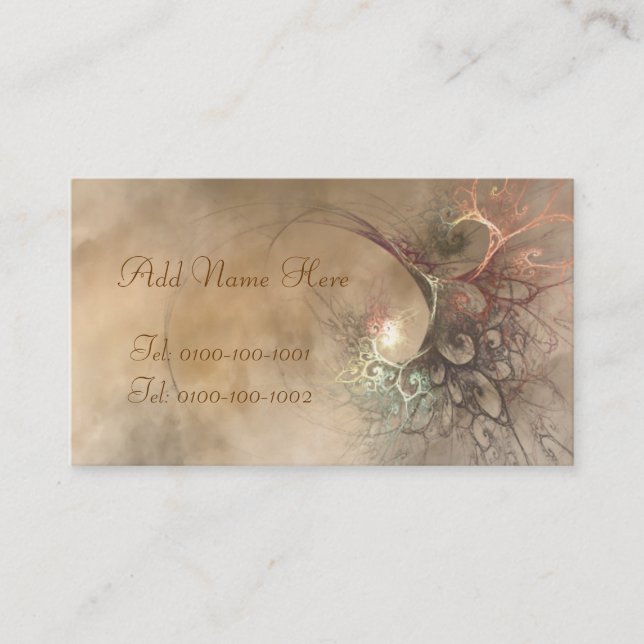 Visite Carte de profil de bouquet de fractale (Devant)