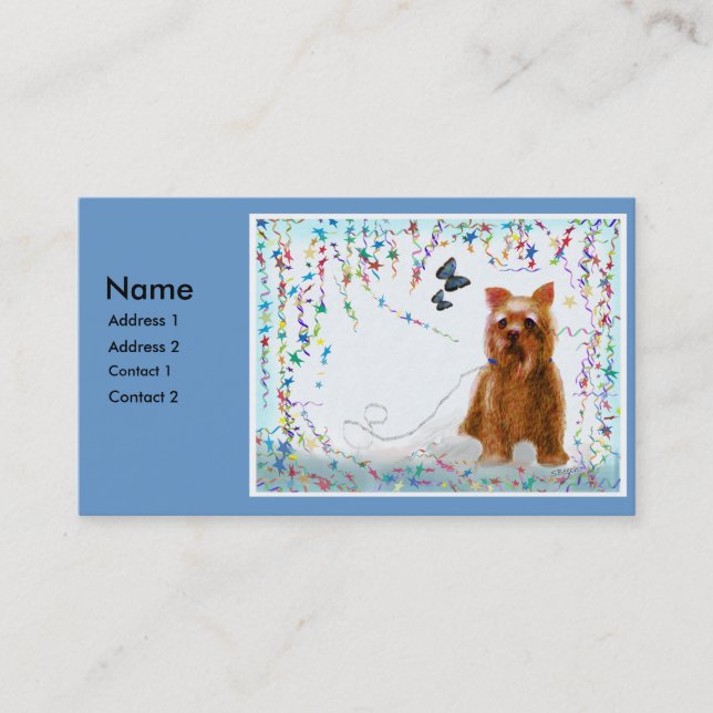 Visite Carte de profil de chiot (Devant)