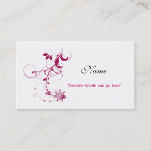 Visite Carte de profil de conception de remous de dames