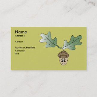 Visite Carte de profil de gland