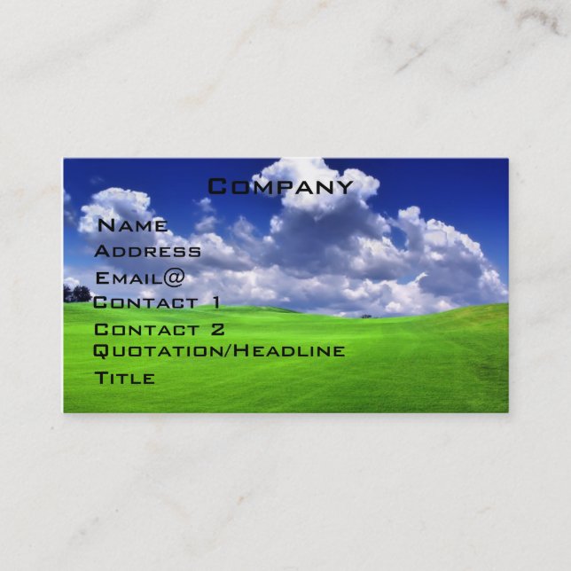 Visite Carte de profil de golf (Devant)