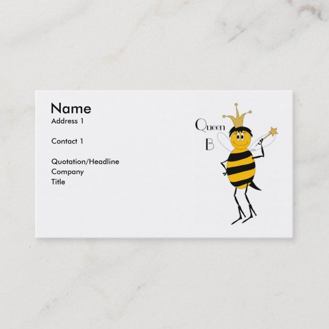 Visite Carte de profil de la Reine B (Devant)