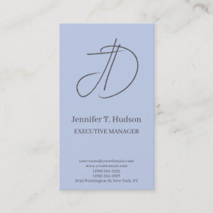 Visite Carte de profil de monogramme classique tendance b