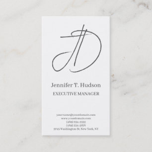 Visite Carte de profil de monogramme classique tendance c