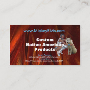 Visite Carte de profil de Natif américain