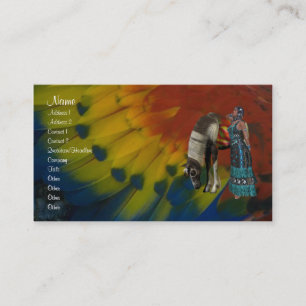 Visite Carte de profil de Natif américain