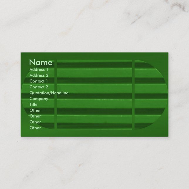 Visite Carte de profil de navette verte (Devant)