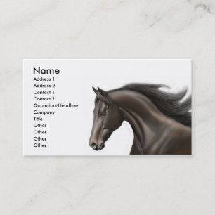 Visite Carte de profil de pur sang