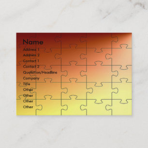 Visite Carte de profil de puzzle de cuivre