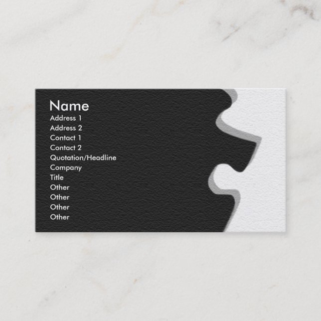 Visite Carte de profil de Puzzle de grès gris (Devant)