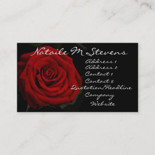 Visite Carte de profil de rose rouge