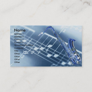 Visite Carte de profil de saxophone