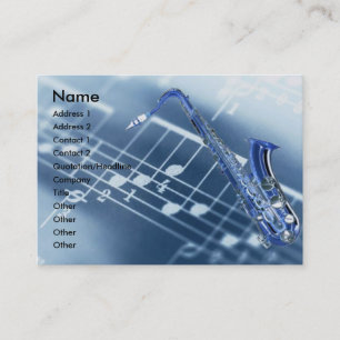 Visite Carte de profil de saxophone