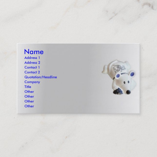 Visite Carte de profil de souris (Devant)