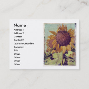 Visite Carte de profil de tournesol