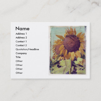 Visite Carte de profil de tournesol