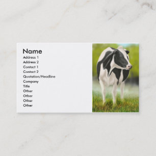 Visite Carte de profil de vache du Holstein