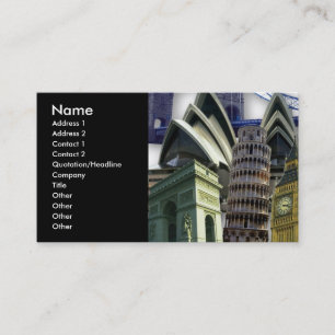 Visite Carte de profil de voyage