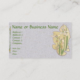 Visite Carte de profil d'entreprise jaune Iris Floral
