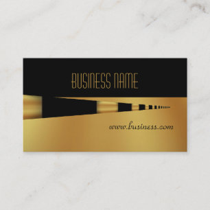 Visite Carte de profil d'entreprise stylo or jaune noir