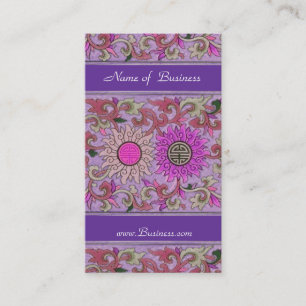 Visite Carte de profil d'entreprise vintage rose violet f