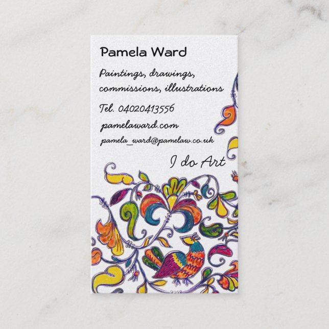 Visite Carte de profil des oiseaux folkloriques du Nord (Devant)