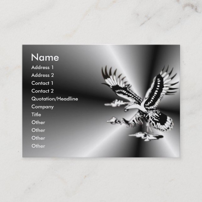 Visite Carte de profil Eagle (Devant)