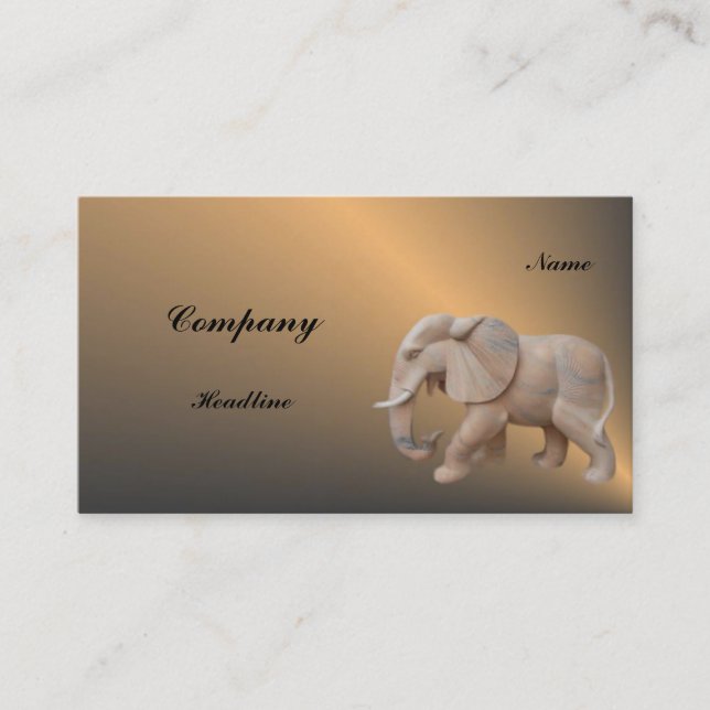 Visite Carte de profil Elephant (Devant)