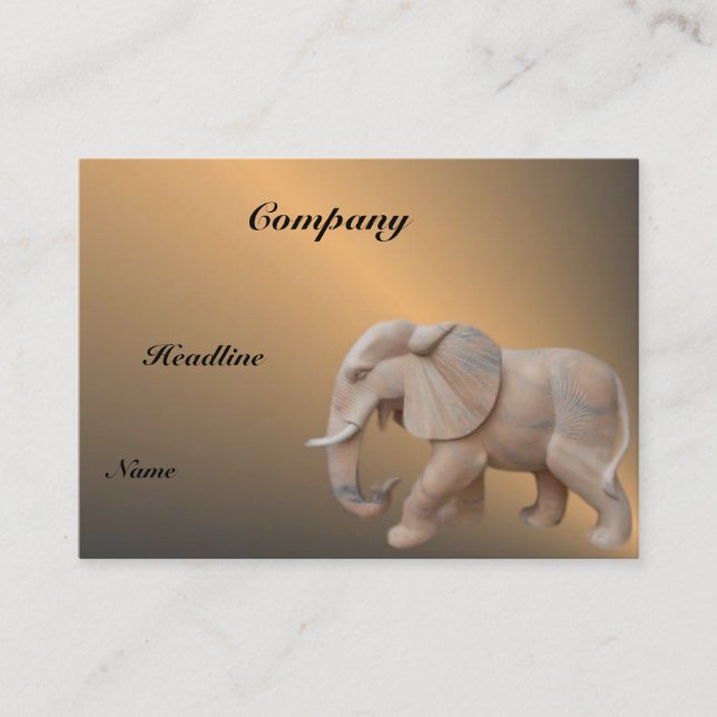 Visite Carte de profil Elephant (Devant)