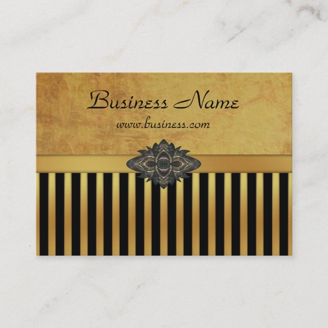 Visite Carte de profil Gold Black Stripe 2 (Devant)