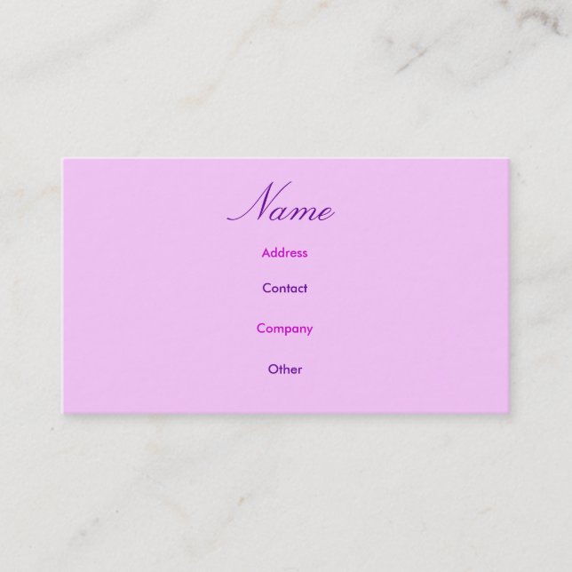 Visite Carte de profil Heather (Devant)