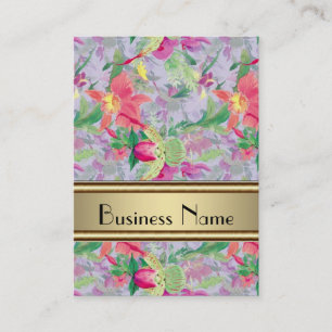 Visite Carte de profil impression vintage florale