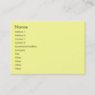 Visite Carte de profil jaune clair