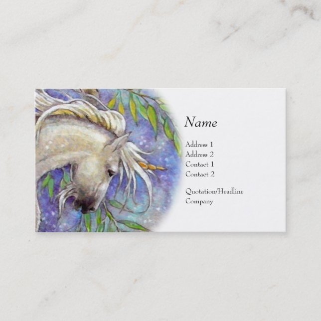 Visite Carte de profil - licorne (Devant)