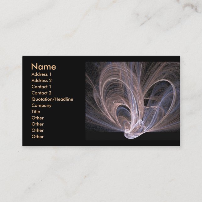 Visite Carte de profil Lights Wave (Devant)