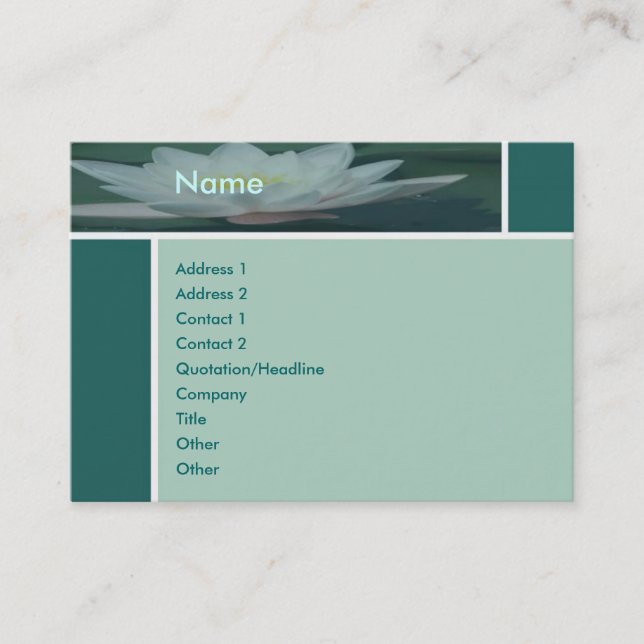 Visite Carte de profil Lotus (Devant)