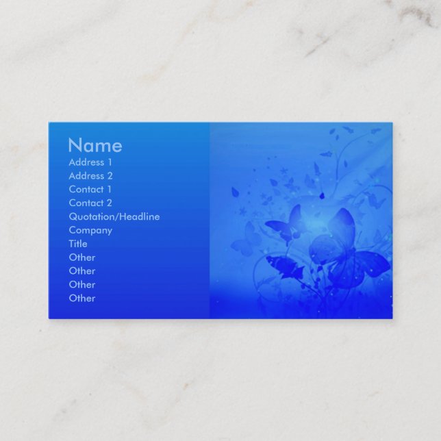 Visite Carte de profil Magic Blue (Devant)